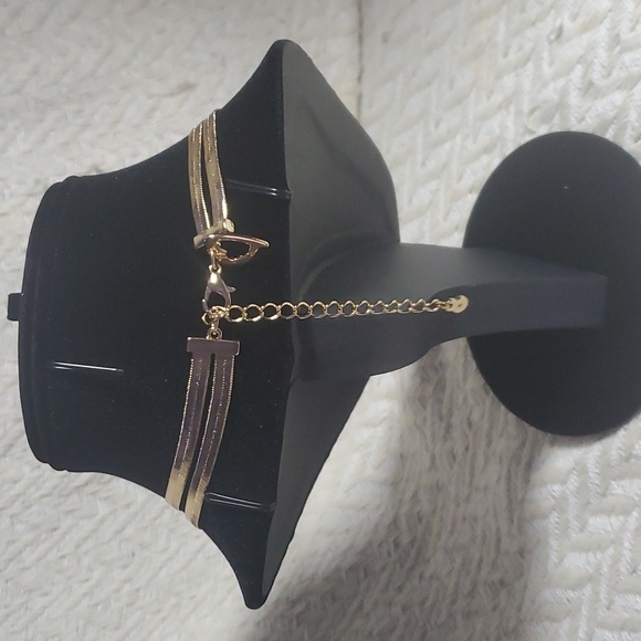 THALIA SODI Gold-Tone Large Stone Double Strand Statement Necklace, 16" + 3" ext - Picture 2 of 4